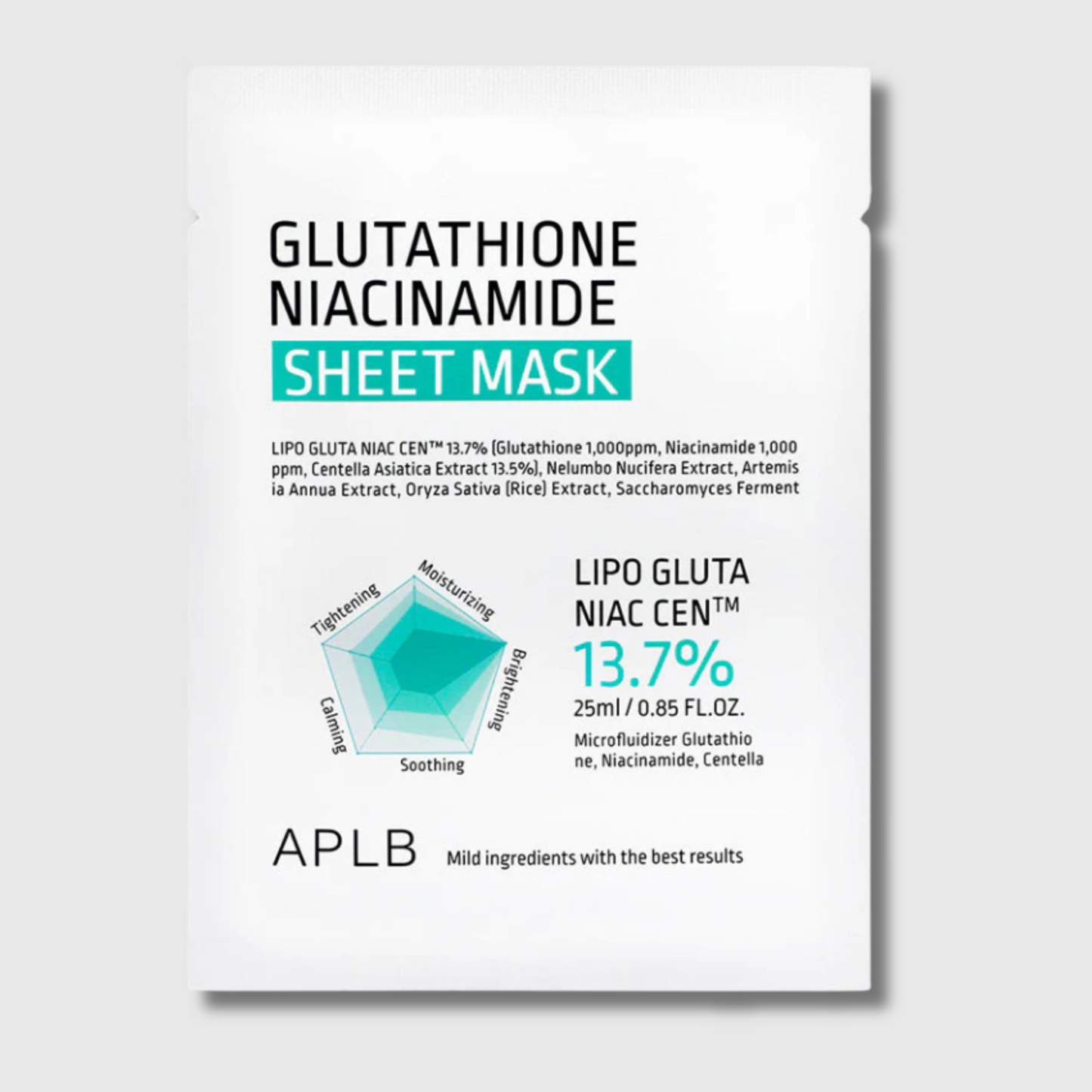 Mascarilla de glutatión y niacinamida (1 unidad) 